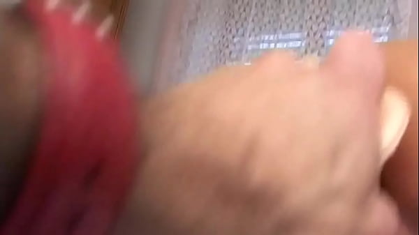 Image Blonde milf masturbates with a fake dick but he gives her finger job