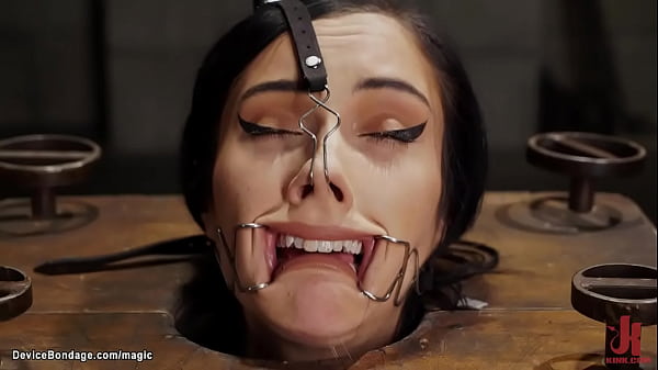 Image Trapped neck slave pussy vibrated
