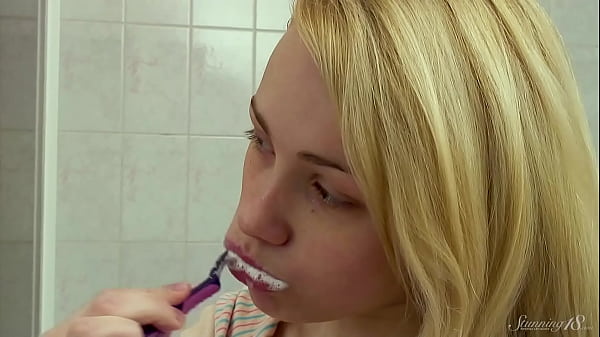 Image Sexy Blonde Olya Washes Her Long Hair In The Shower!