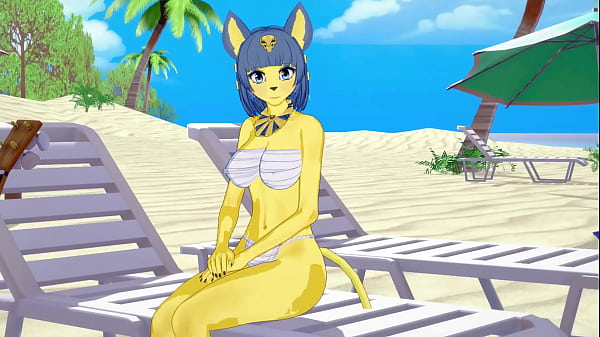 Image Ankha from Animal Crossing gets Fucked on The Beach