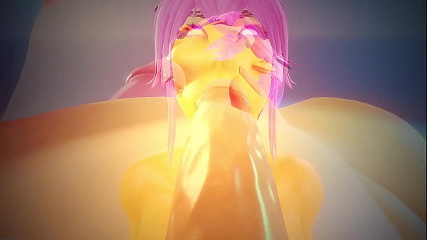 Image Yellow girl with big boobs satisfies a guy