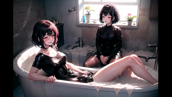 Image Beautiful girls bathing in a sperm bath (hentai-japanese) (ai generated)