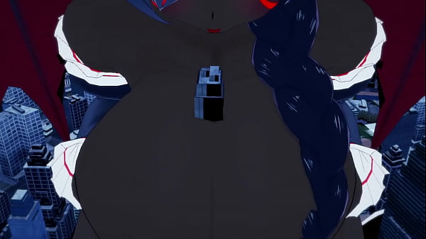 Image Giant Succubus plays with a building with her tits