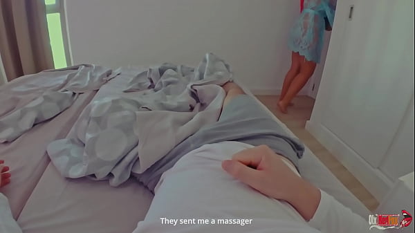 Image Stepmom asked for a massage but instead had sex with her stepson and creampie