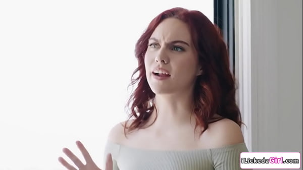 Image Redhead lesbian seducing and facesitting small tits neighbor