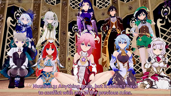 Image Genshin Impact: Archons Competition - Anniversary Edition. (Shogun Raiden, Nahida, Furina, Noelle, Ganyu, Yae Miko, Nilou, Lynette)