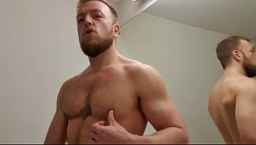 Image Solo play with a dildo on a mirror