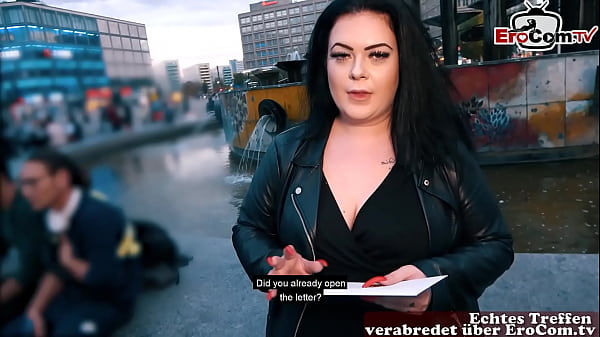 Image Deutsches Fettes BBW M&auml_dchen abgeschleppt beim Stra&szlig_en Casting