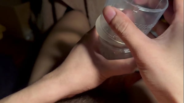 Image Close up jerk off with sex toy.