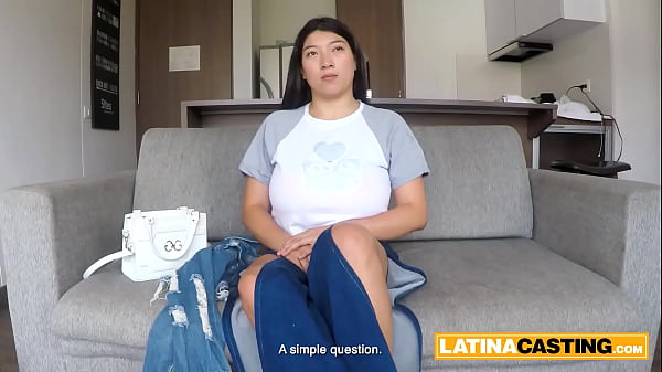 Image HUGE TITS Latina Amateur Big Cock Fake Agent Deepthroat Blowjob