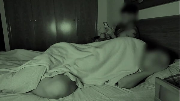 Image Night cam Step sister masturbates on step brother jerking off by her side