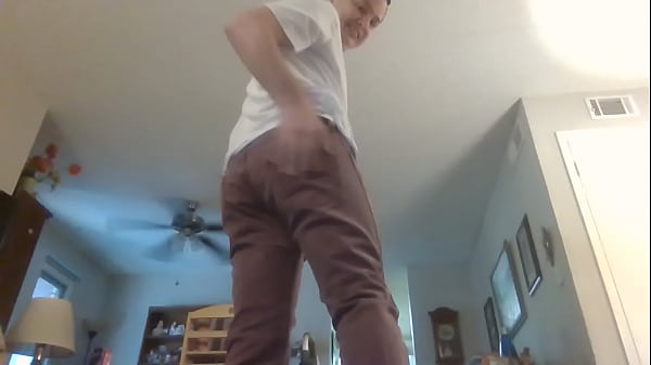 Image White Boy with no underwear under Red Levi's Pants with Under Armour shoes/shirts and Adidas No Show Socks