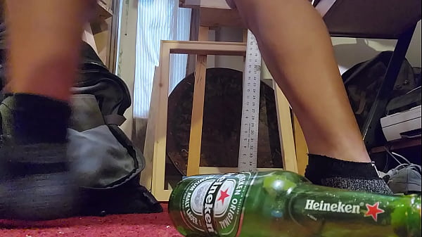Image Stretching my ass with a bottle