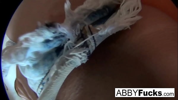 Image Abigail walks around the house then plays with her pussy