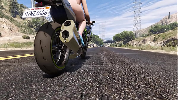 Image gta 5 | girl riding a motorcycle naked