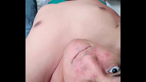 Image Growing penis, from soft to hard, slowly stroking my uncut cock, full body view. September 7, 2023.