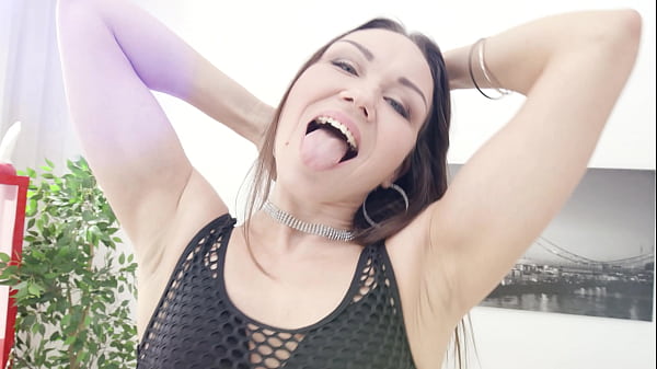 Image FIRST EVER SCENE - Nympho Brunette Kristina Grace Gets Face Fucked Before 4on1 DP Session SZ3085