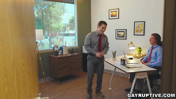 Image Office inspired romp bareback anal fuck sesh with officemates Andrew Miller and Paul Canon