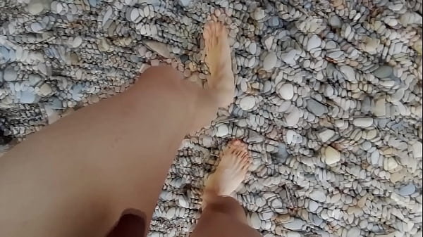 Image My first time naked on this naturist beach in France, so I feel like a shy boy, because men look at me, they approach me, I think they search to fuck a new ass hole of a smooth virgin gay twink