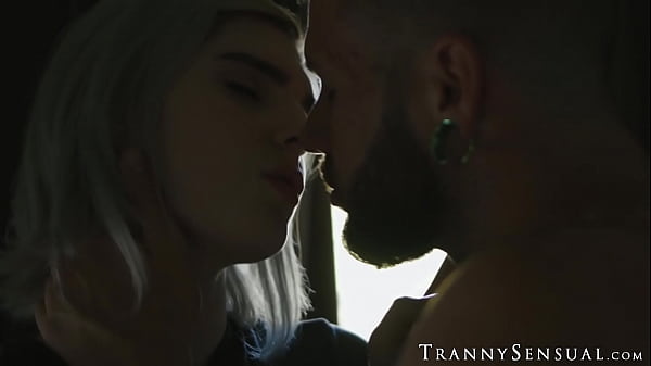 Image Petite shemale Ella Hollywood takes cum in mouth after anal