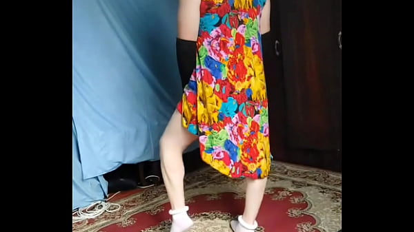 Image 18 Youtube Model Crossdresserkitty Sexy Villager Housewife Dress Long Stockings White BBW Femboy Stripteasing At Stepsister