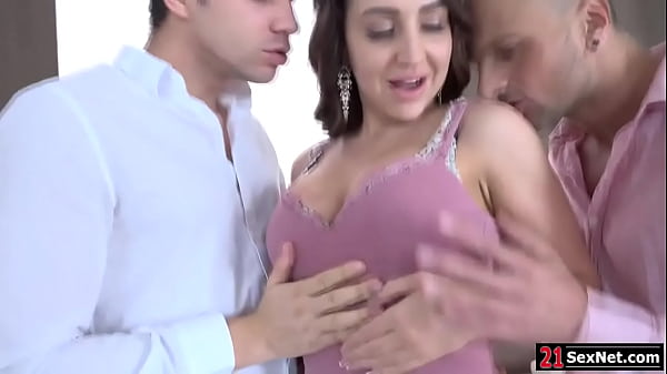 Image Big tits Natali Ruby having threesome double penetration