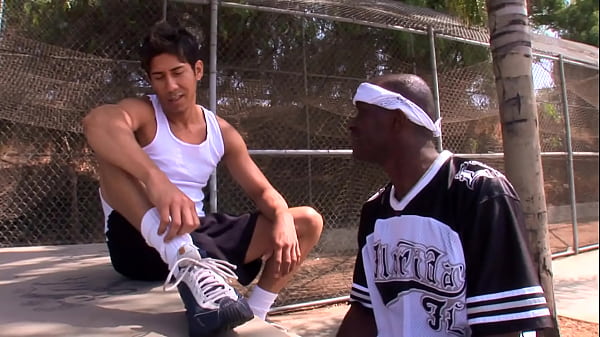 Image Young white twink dude gets his asshole stretched by big black dick