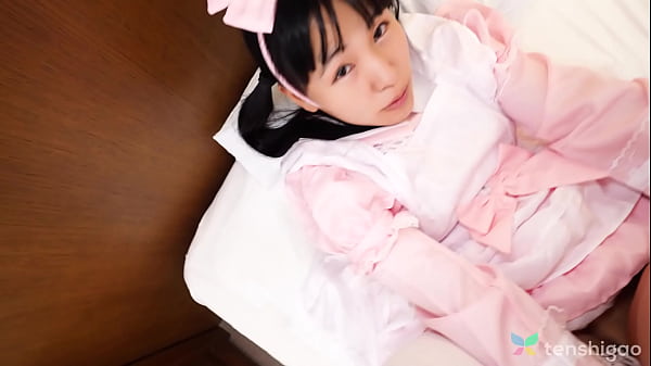 Image Brunette Asian tight teen Ichika Matui with small tits and shaved pussy.