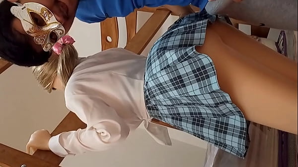 Image Face to face classes started and my stepdaughter let her ass be rubbed and then I fucked her in full anal sex with her uniform on