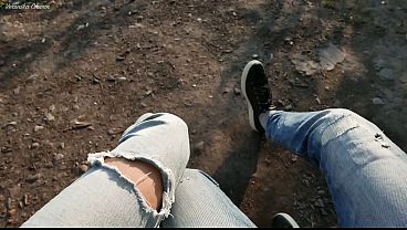 Image Girl Was Surprised To See Guy Jerking Off Dick In The Park And Made Him Cum