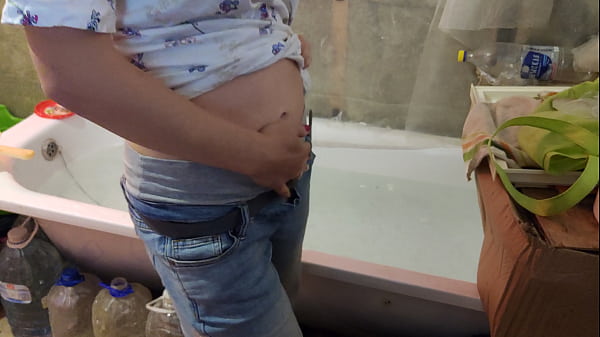 Image Cheating wife come to best husbands friend to the house construction and seduce him for anal sex playing with furry anal plug 4K