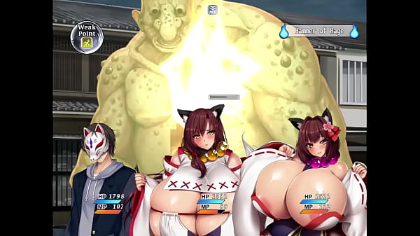 Image Homem gordo e feio perde a virgindade com a meia-irm&atilde_ peituda e gostosa - Busty Youkai Busters! - EP7