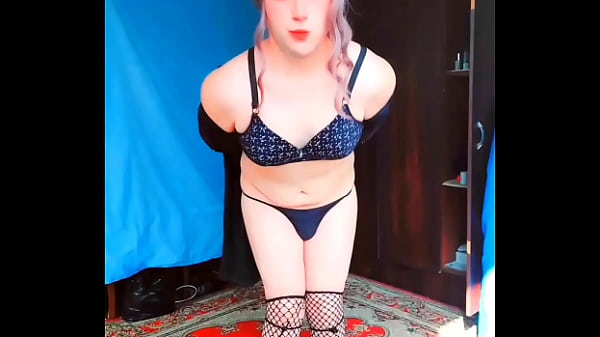 Image 18 YOUTUBER CROSSDRESSERKITTY WHITE BOOTY FEMBOY IN BIKINI COOL GIRL LONG LEATHER COAT MAKING STRIPTEASE FOR HER LOVERS