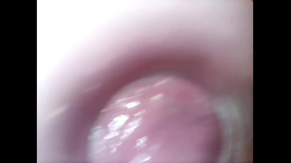 Image Camera inside her pussy while she fucks herself with 8 inch dildo