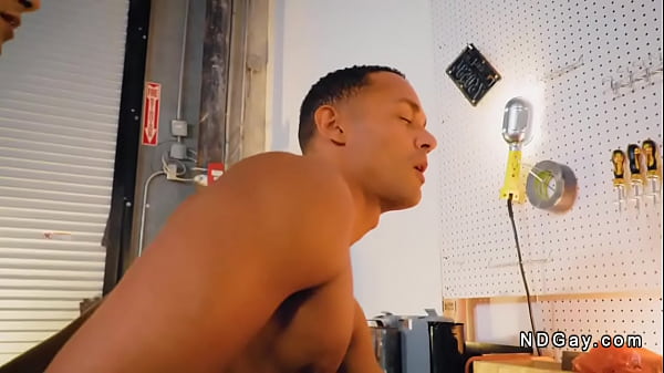 Image Black customer is anal fucked by motorcycle mechanic