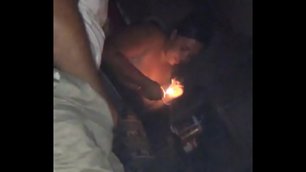 Image Bbw Latina teen loves to cum while she sucks cock and smokes, even though she's not good at it