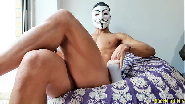 Image Halloween - Mysterious guy fucking a fleshlight at the window - ass finger