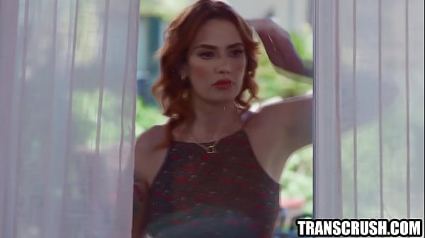 Image Redhead housewife meets transgender neighbor