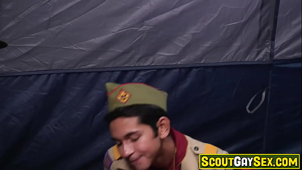 Image Damien and Serg foursome anal sex inside the scout tent. Serg Shepard and Damien Grey joined DILF scouts inside the tent. They got naked and then started to play with the twinks tight little tight holes