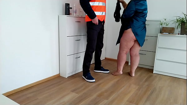 Image While I was not at home my Stepmother-in-law gave the courier a blowjob