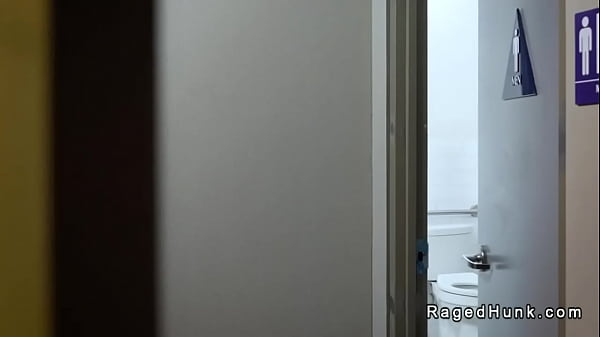 Image Muscle gay strangers fuck in public mens room