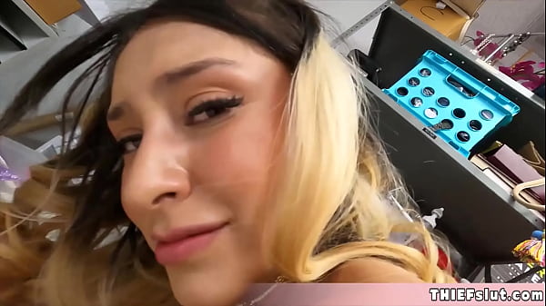 Image Cute blonde Californian shoplifter chick caught and gets fucked from behind by a mall cop on CCTV