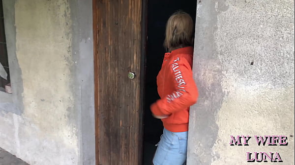 Image The slut gets her ass screwed in an empty house on Halloween night