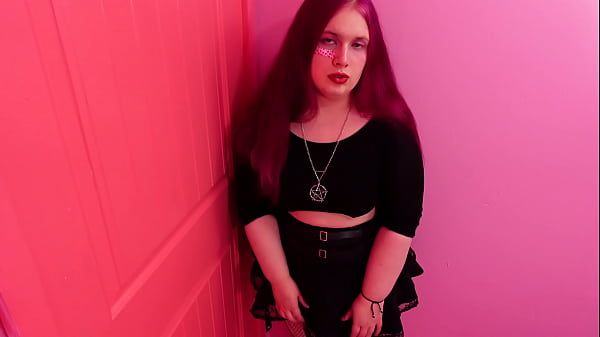 Image Goth Tranny Shoots Big Load POV