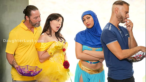 Image Stepdads Swapping Stepdaughters and Playing a Fun Game on Halloween - Daughterlust