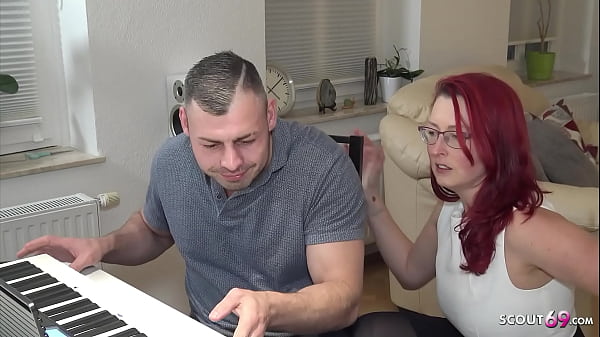 Image German redhead Mature Teacher seduce Nerd Boy to Fuck at Piano Lesson