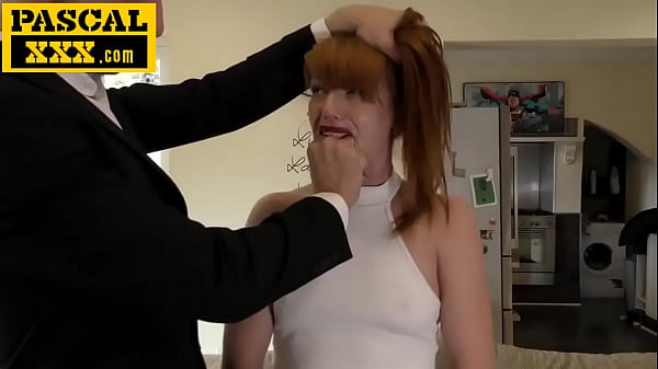 Image Trashy British Redhead DPed By Two Kinky Older Dudes
