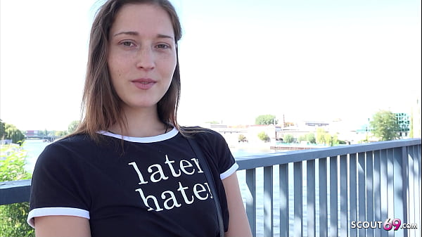 Image GERMAN SCOUT - Small Tits Fitness Model Mina K seduce to Casting Fuck at Lost Place Berlin