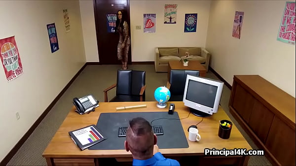 Image Busty MILF in tiger dress makes headmaster horny
