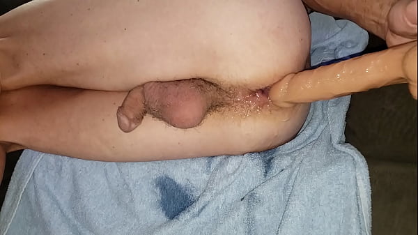 Image Twink gets fucked from behind with a big dildo